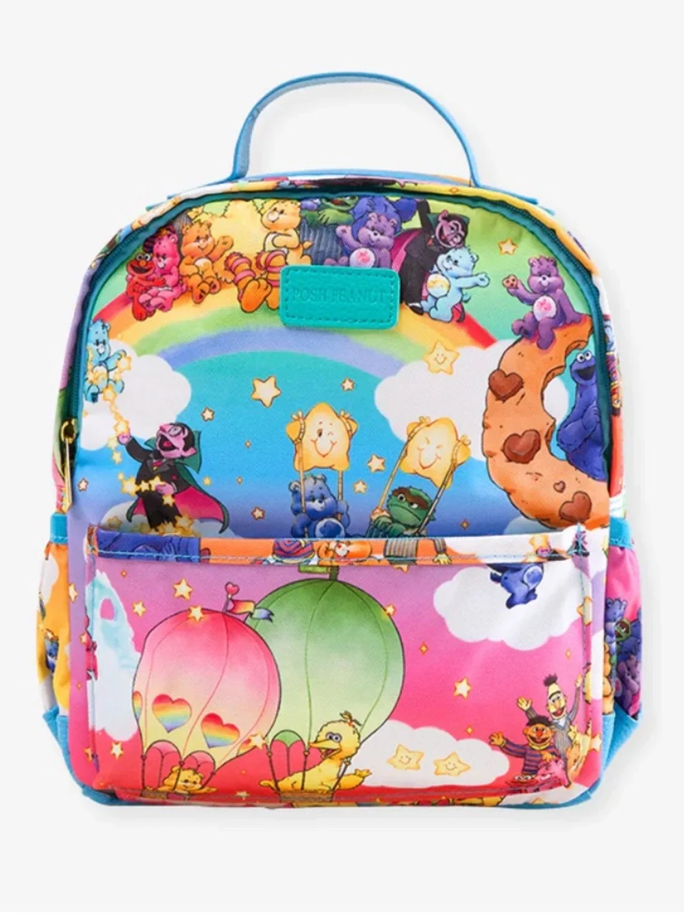 Posh Peanut Care Bears x Sesame Friends Mini Backpack - Yellow Plush Accent